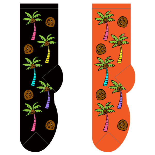 palm tree fundraising socks
