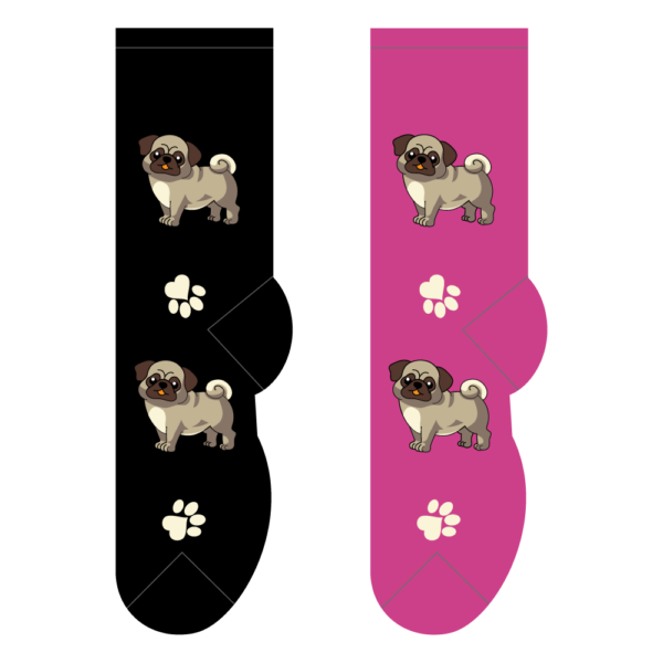 Pugs and Paw Prints socks