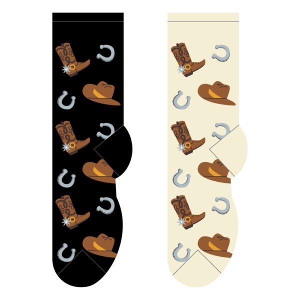 Cowboy Hats, Boots & Spurs socks