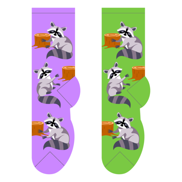 racoon fundraising socks