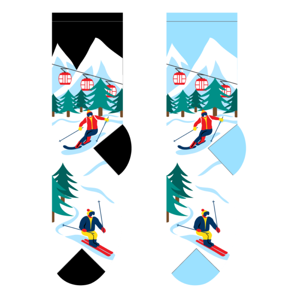 skier socks for fundraising
