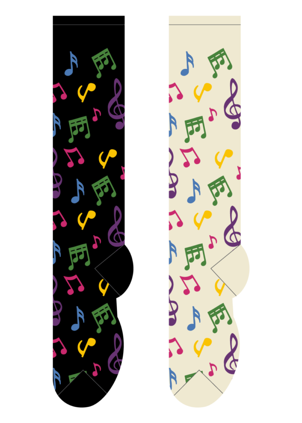 novelty knee high music notes