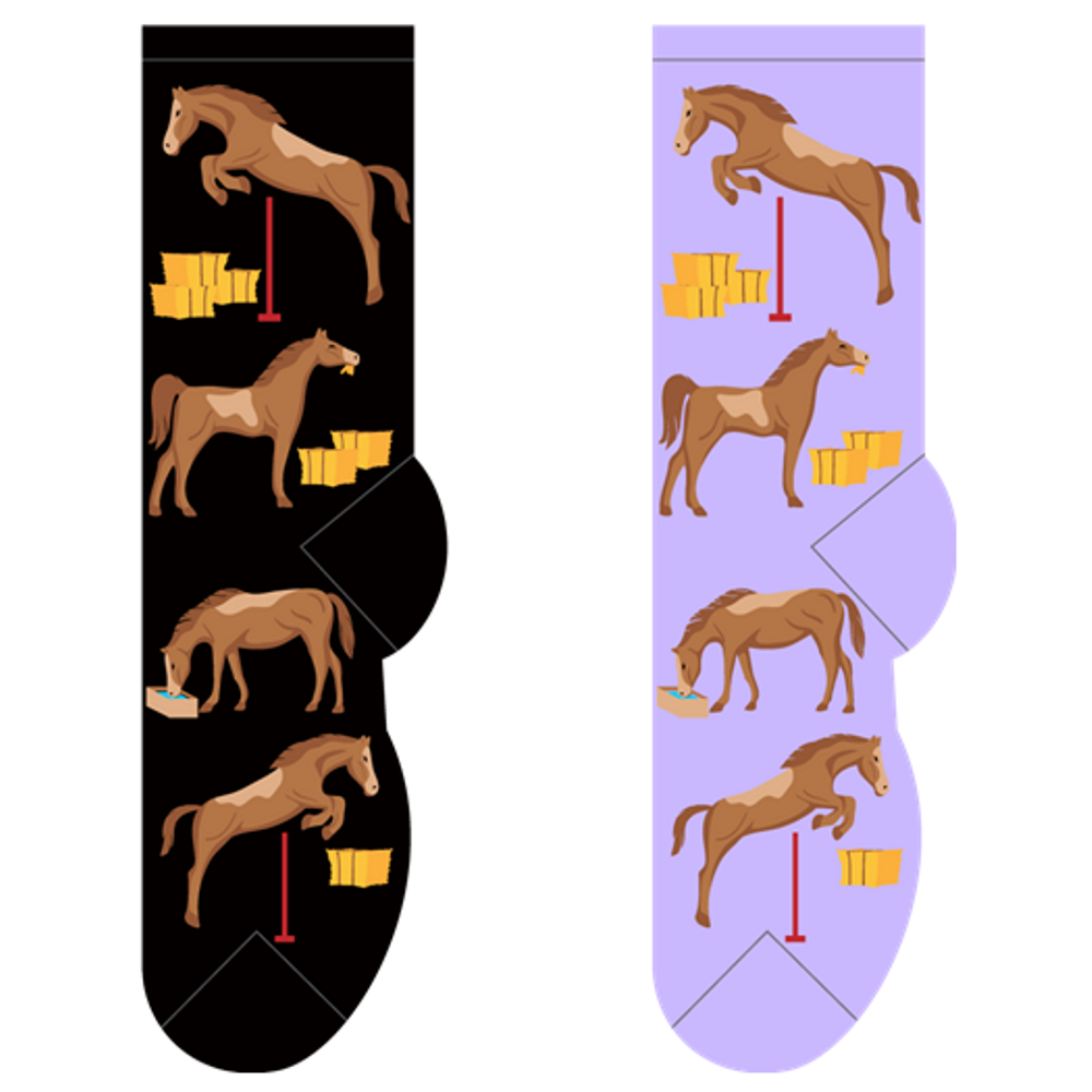horse jump novelty socks