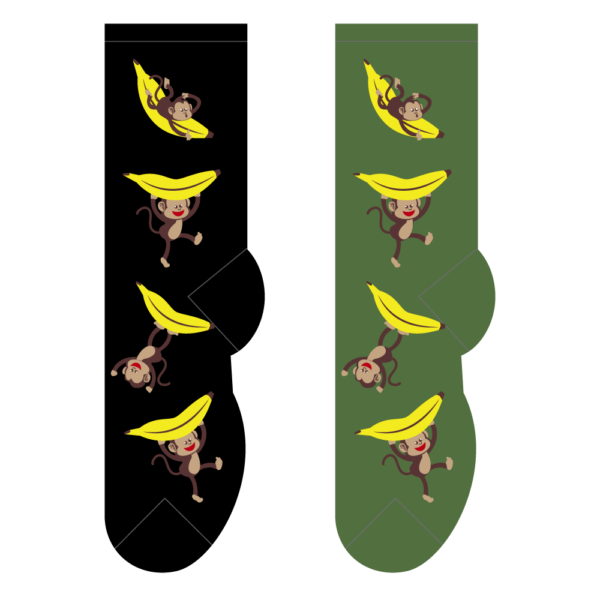 monkey & banana novelty socks