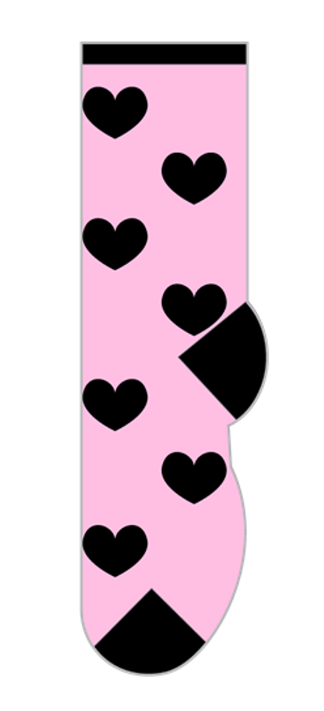 hearts fluffy novelty socks
