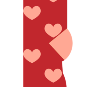 red hearts novelty socks