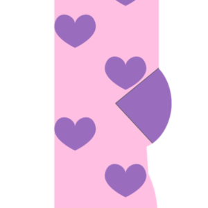 fluffy hearts novelty socks