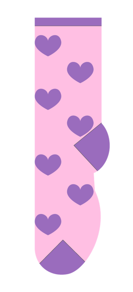 fluffy hearts novelty socks