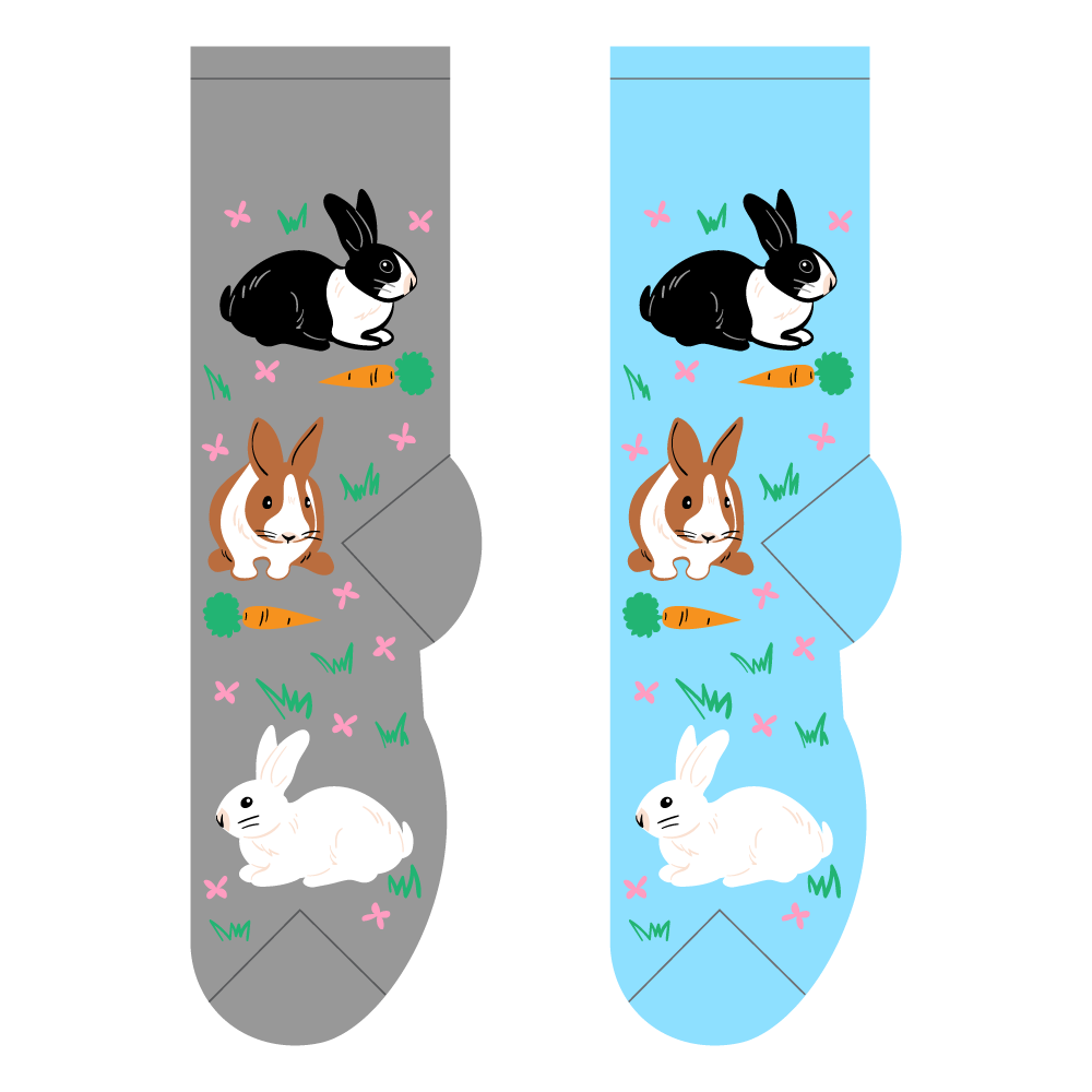 bunnies novelty socks