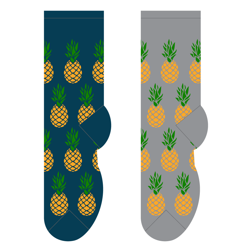 pineapple novelty socks